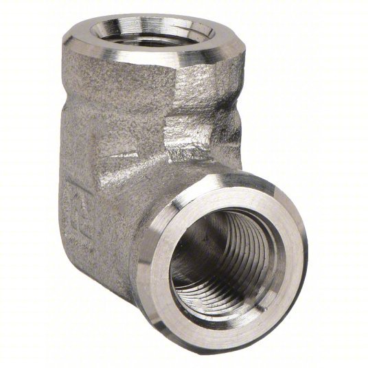 Parker 2-2 FE-SS 90° Elbow 316 Stainless Steel, 1/8 in x 1/8 in Fitting Pipe Size, Female NPT x Female NPT