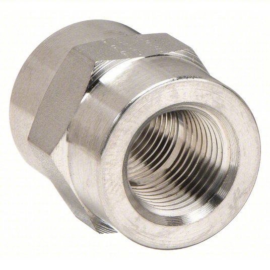 Parker 2-2 FHC-SS Hex Coupling 316 Stainless Steel, 1/8 in x 1/8 in Fitting Pipe Size, Female NPT x Female NPT