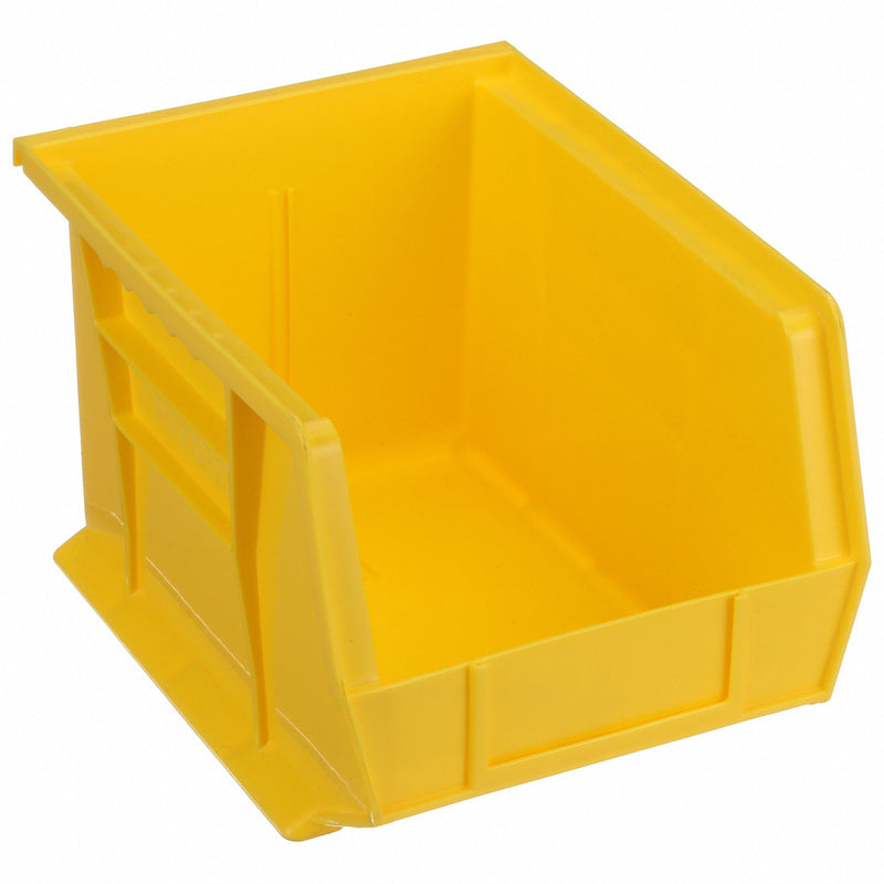 Akro-Mils 30239YELLO Hang and Stack Bin, 8 1/4 in x 10 7/8 in x 7 in, Yellow, Label Holder Included, 30239YELLO