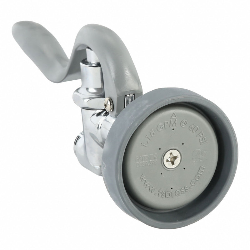 T&S Brass B-0107 Pre-Rinse Sprayer, 3/4 in Male UN, 1.15 gpm, Chrome