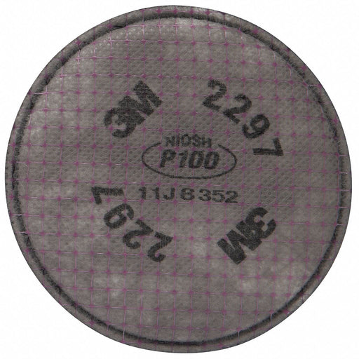 3M 2297 Filter, Nuisance Organic Vapor/P100, Magenta Color, Bayonet, Air Purifying Respirator, 2 PK