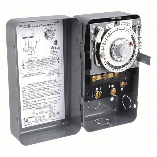 Paragon 8045-20 Defrost Timer Control 1 to 6 Per Day, Min of 4 Hours Between Successive Defrost Cycles