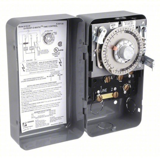 Paragon 8145-20 Defrost Timer Control 1 to 6 Per Day, Min of 4 Hours Between Successive Defrost Cycles