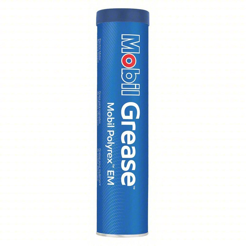 Mobil 124050 Electric Motor Bearing Grease Polyrex EM, 14 oz, Cartridge, NLGI Grade 2, Polyurea Thickener