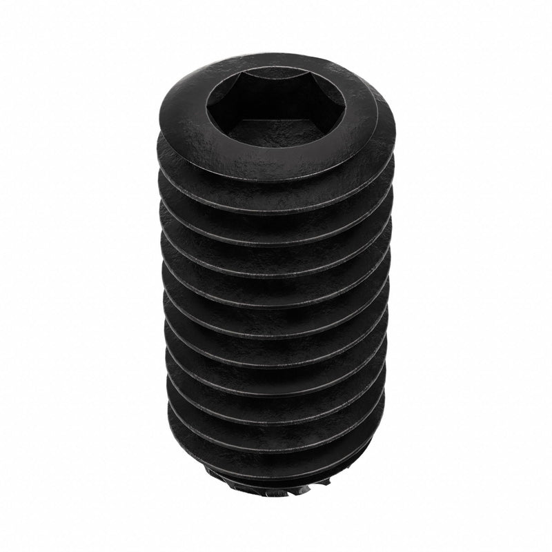 Approved Vendor U07890.037.0075 Socket Set Screw, 3/8"-16,  3/4 in Overall Lg, Knurled Cup pt, Alloy Steel, Black Oxide, 100 PK