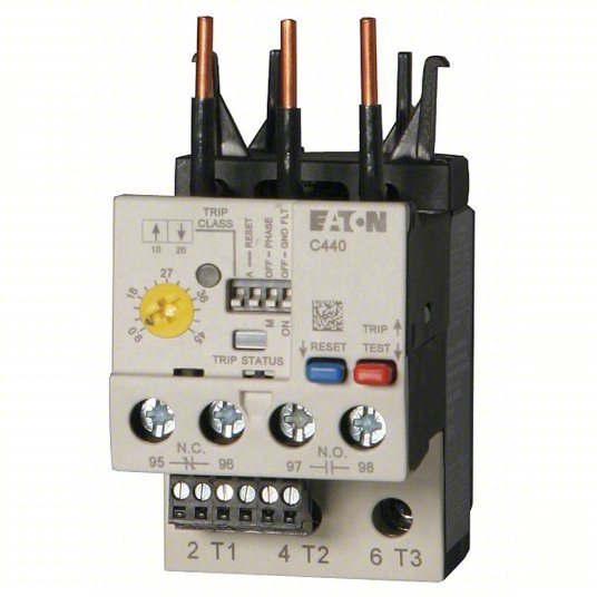 Eaton XTOE005CCS Overload Relay Electronic Protection, 3 Poles, 1 A-5 A, 1NO/1NC, Phase Loss Sensitivity
