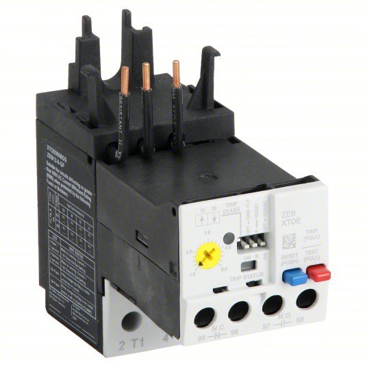 Eaton XTOE005BGS Overload Relay Electronic Protection, 3 Poles, 1 A-5 A, 1NO/1NC, Phase Loss Sensitivity