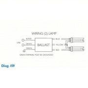 Advance ICF-2S42-M2-LD-K CFL Ballast 120 to 277V AC, 1/2 Lamps Supported, 26 W_28 W_32 W_38 W_42 W Bulb Watt
