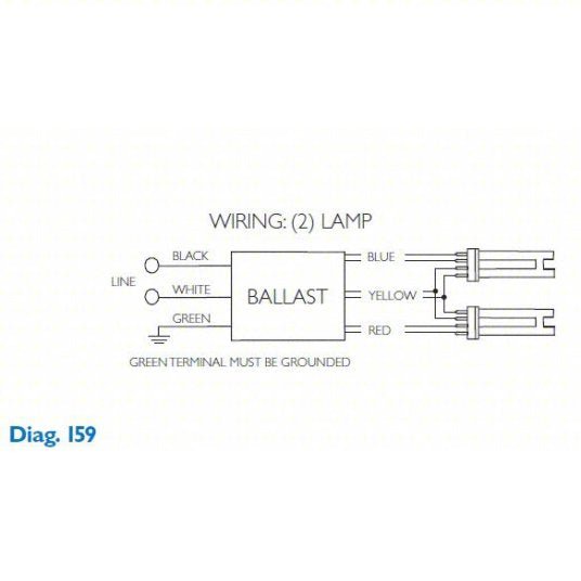 Advance ICF-2S42-M2-LD-K CFL Ballast 120 to 277V AC, 1/2 Lamps Supported, 26 W_28 W_32 W_38 W_42 W Bulb Watt