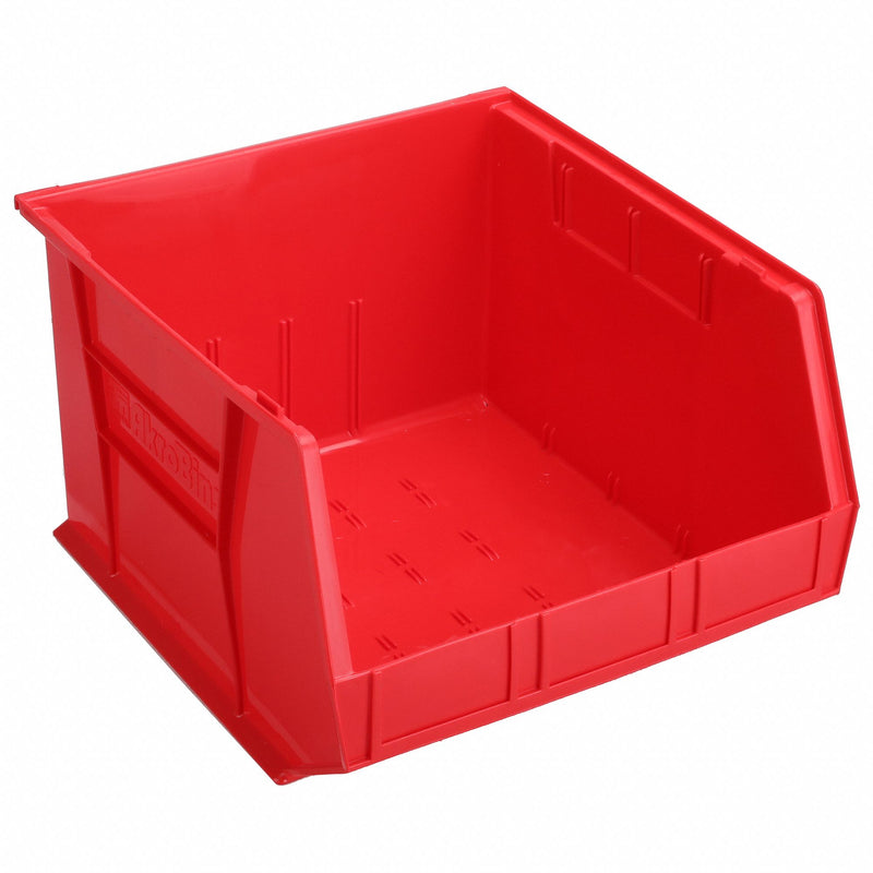 Akro-Mils 30270RED Hang and Stack Bin, 16-1/2 in x 18 in x 11 in, Red, Label Holder Included, 75 lb Load Capacity