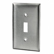 Hubbell SS1 Toggle Switch Wall Plates, Number of Gangs: 1 Stainless Steel, Brushed Finish, Silver