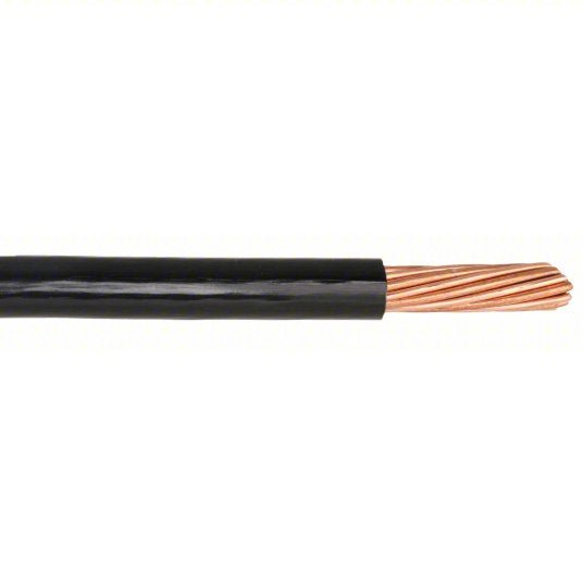 Southwire 20502101 Building Wire, THHN, 2 AWG, 500 ft, Black, Nylon Jacket, PVC Insulation
