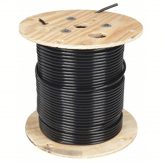 Southwire 20502101 Building Wire, THHN, 2 AWG, 500 ft, Black, Nylon Jacket, PVC Insulation