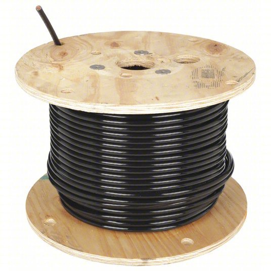 Southwire 20506202 Building Wire, THHN, 2/0, 500 ft, Black, Nylon Jacket, PVC Insulation