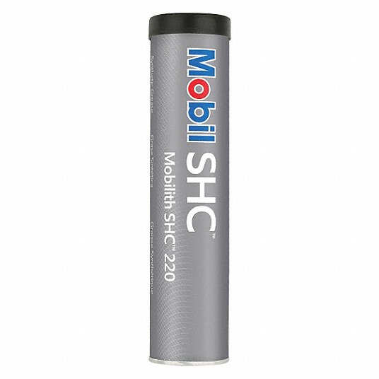 Mobil 121952 Multipurpose Grease Mobilith SHC 220, 13.4 oz, Cartridge, NLGI 2, Lithium Thickener