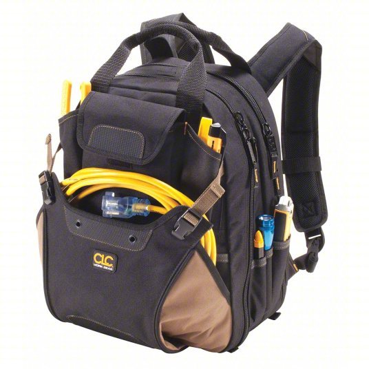 CLC 1134 Tool Backpack 8 Outside Pockets, 36 Inside Pockets, 13 1/4 in Overall Wd, 13 1/4 in Overall Dp