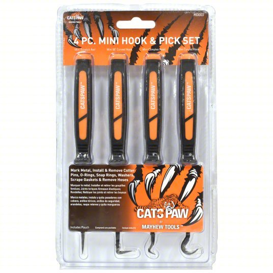 Mayhew 60003 Hook/Pick Set Steel, Hook Tip