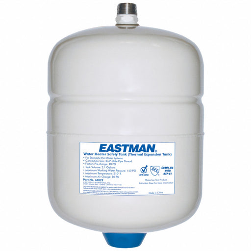Approved Vendor 60022 Thermal Expansion Tank, 2 gal Tank Capacity, Stainless Steel, 210°F Max. Op Temp
