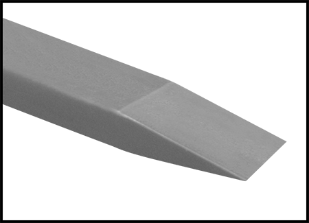 McMaster 5987A5 Pry Bar Gooseneck Wedge x Straight Point End, 12" Overall Length