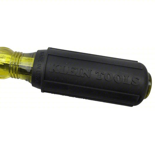 Klein 600-4 General Purpose Slotted Screwdriver 1/4 in Tip Size, 8 1/4 in Overall Lg, 4 in Shank Lg