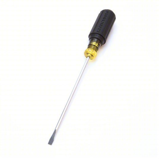 Klein 601-6 General Purpose Slotted Screwdriver 3/16 in Tip Size, 9 3/4 in Overall Lg