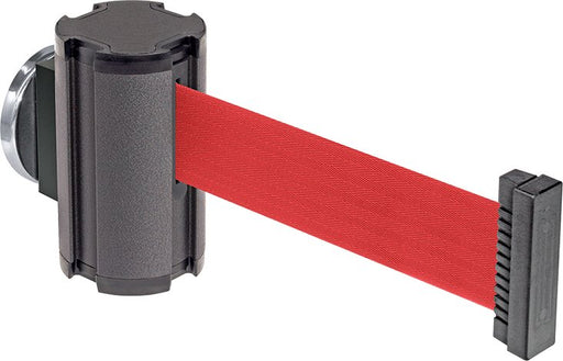 McMaster 60145T378 Magnetic Retractable Belt Barrier 15 Ft Solid Pattern,Red