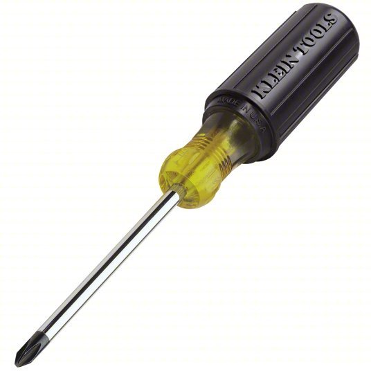 Klein 603-4 General Purpose Phillips Screwdriver #2 Tip Size, 8 1/4 in Overall Lg, 4 in Shank Lg