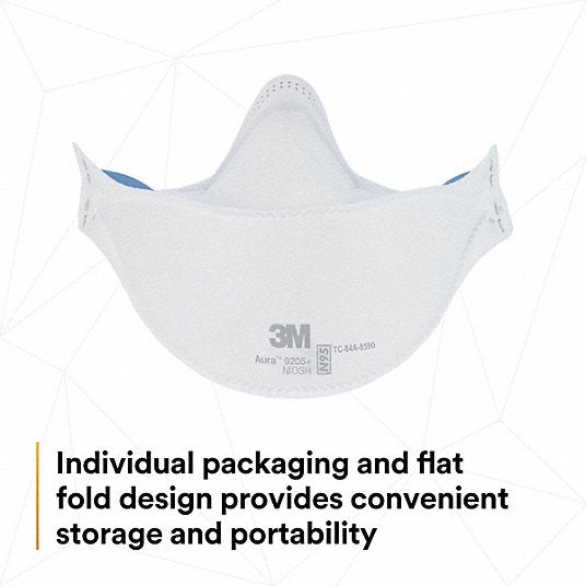 3M 9205+ Disposable Respirator, Universal, N95, PK 240