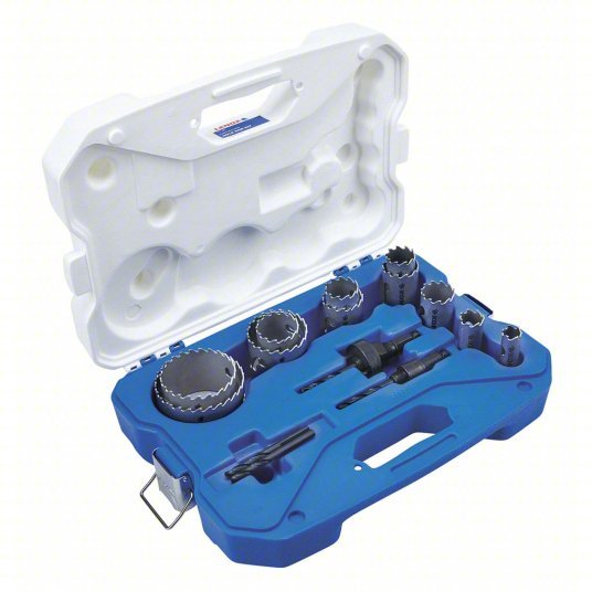 Lenox LXAH3GSET11 Hole Saw Kit 11 Pieces, 7/8 in to 2 1/2 in Saw Size Range, 1 7/8 in Max. Cutting Dp