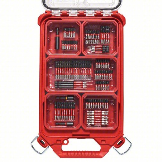 Milwaukee 48-32-4082 Impact Driver Bit Set, 100 No. of Pieces, 1/4 in Hex Shank Size
