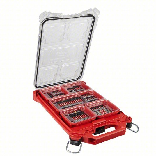 Milwaukee 48-32-4082 Impact Driver Bit Set, 100 No. of Pieces, 1/4 in Hex Shank Size