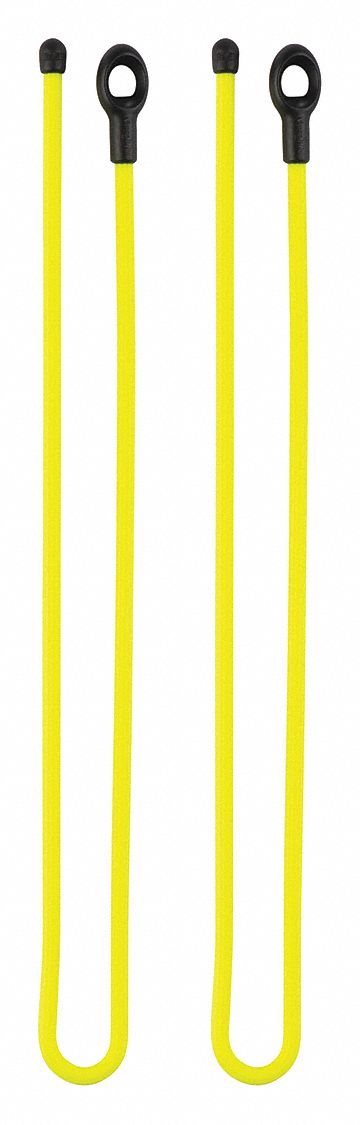 Nite Ize GLS18-33-2R3 Loopable Gear Tie, Neon Yellow, 18 in Lg, 2 PK