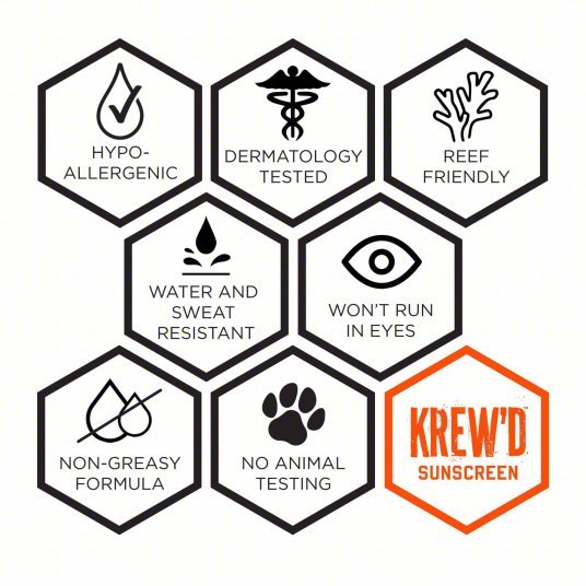 Krew'd by Ergodyne 6351 Sunscreen 50 SPF, Lotion, 8 oz