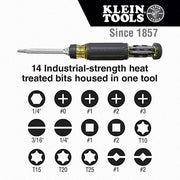 Klein 32305 Multi-Bit Screwdriver, 14 Tips