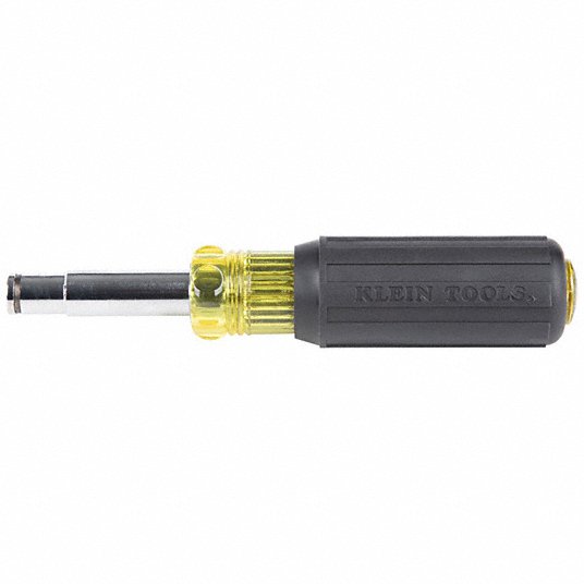 Klein 32500MAG Multi-Bit Screwdriver Phillips/Slotted/Square/Torx Tip, 8 Tips, 7 3/4 in Overall Lg