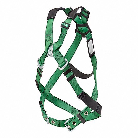 MSA 10206060 Fall Protection Harness Vest Harness, Quick-Connect / Tongue, Mating, 2XL, Padded
