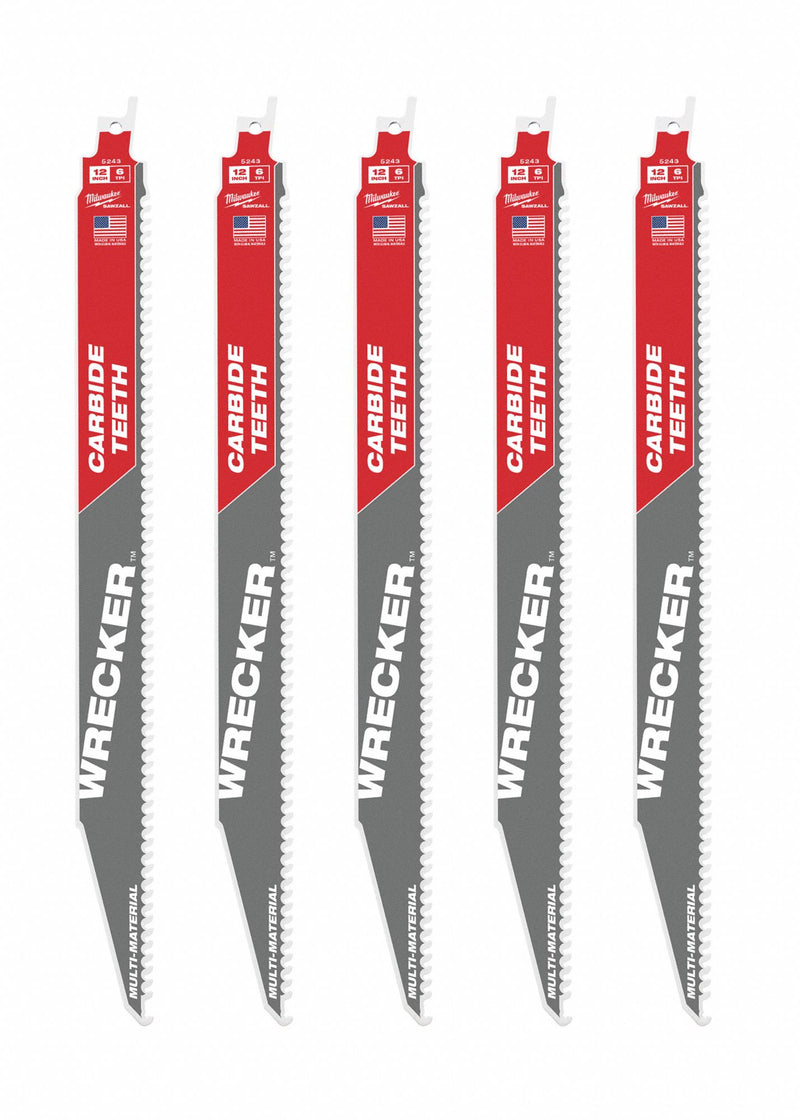 Milwaukee 48-00-5543 Reciprocating Saw Blade, 6 TPI, Carbide