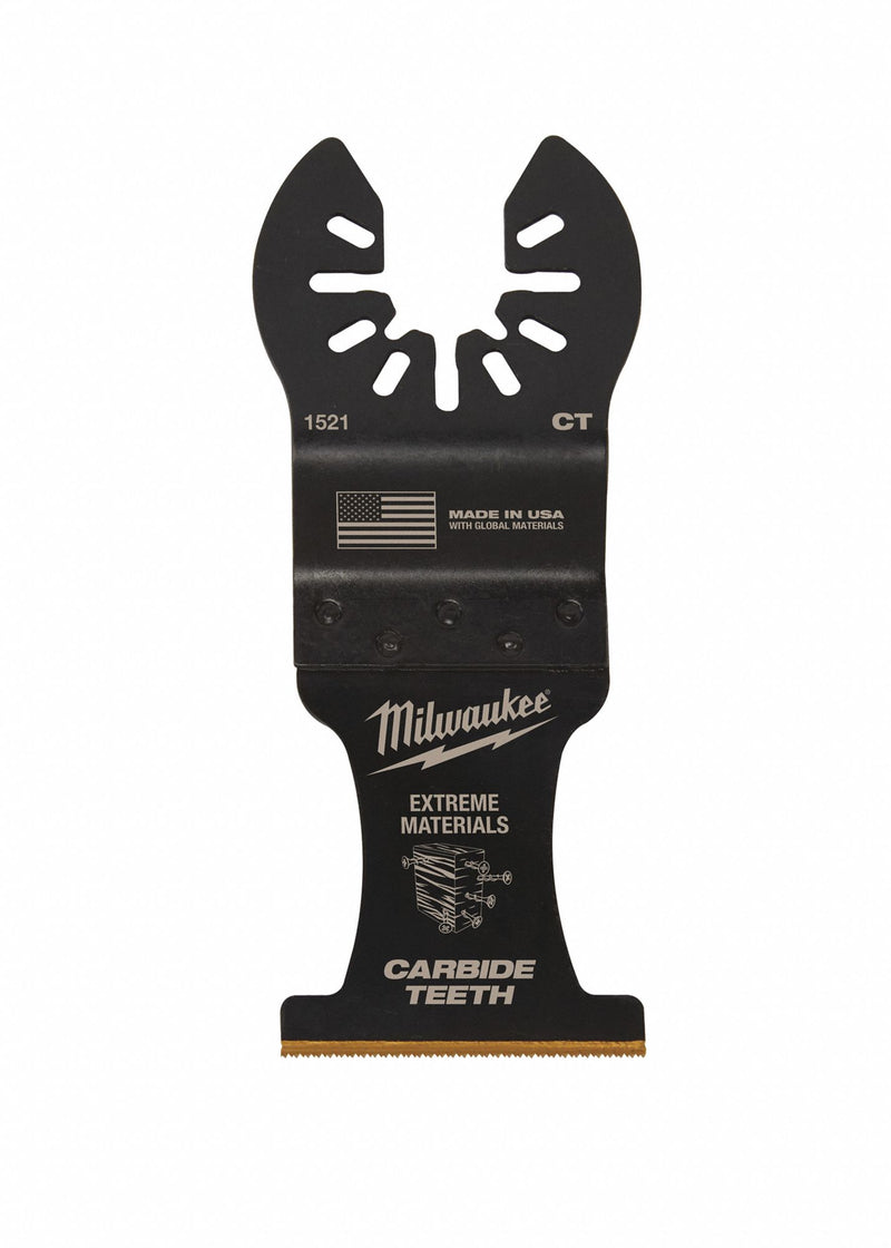 Milwaukee 49-25-1521 OPEN-LOK Oscillating Multi-Tool Blade, 1-3/8 in, Bi-Metal Carbide, Multi-Material