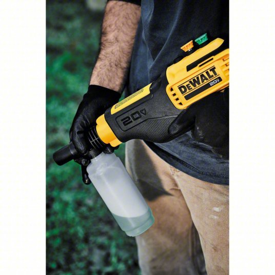 Dewalt DCPW550P1 Cordless Pressure Washer Kit Medium Duty, Hand Held, 550 psi, 1 gpm Flow Rate, 20 V Volt