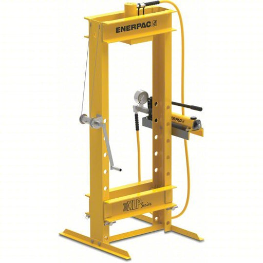 Enerpac XLP256P392U Hydraulic Press Hand Pump Pump, Yellow, H-Frame Frame, 25 ton Frame Capacity - Redwood.KV60UN33