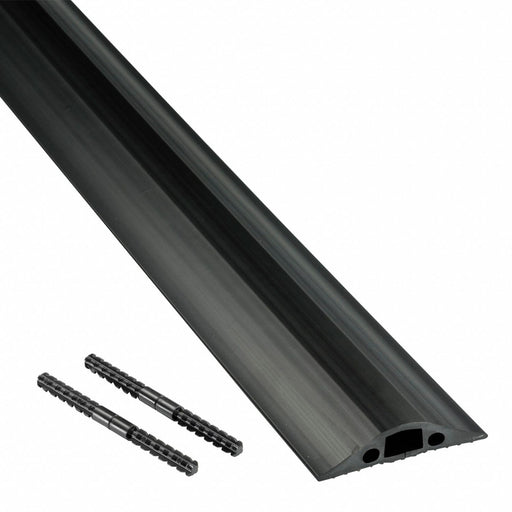 D-Line US/FC68B/9M Cable Protector, 1 Channels, 5/16 in Max Cable Dia, 2 11/16 in Overall Wd, 9/16 in Overall Ht, PVC