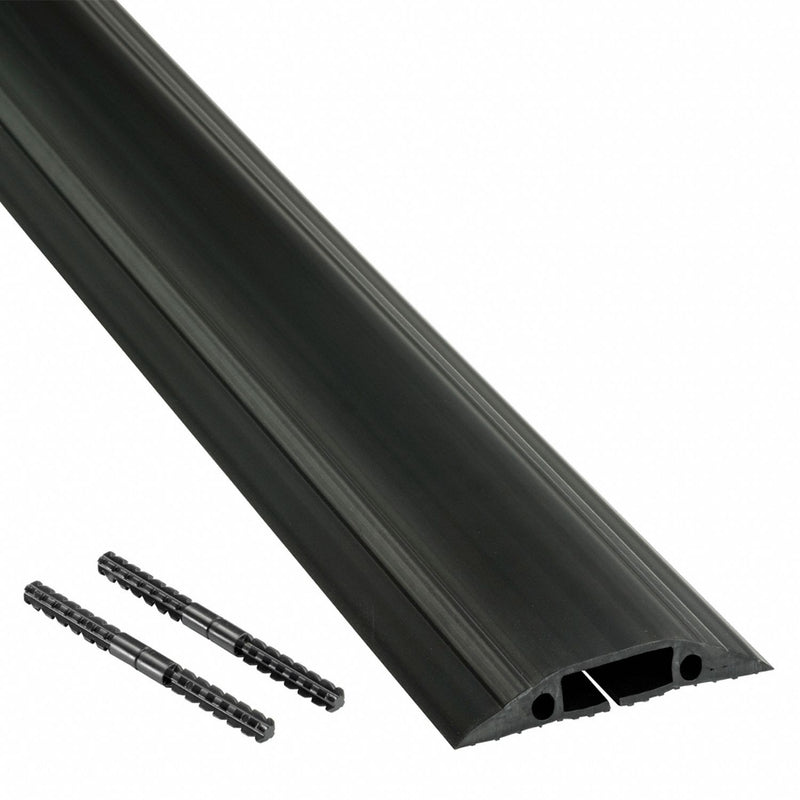 D-Line US/FC83B Cable Protector, 1 Channels, 3/8 in Max Cable Dia, 3 1/4 in Overall Wd, 9/16 in Overall Ht, 72 in Lg