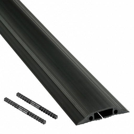 D-Line US/FC83B Cable Protector, 1 Channels, 3/8 in Max Cable Dia, 3 1/4 in Overall Wd, 9/16 in Overall Ht, 72 in Lg