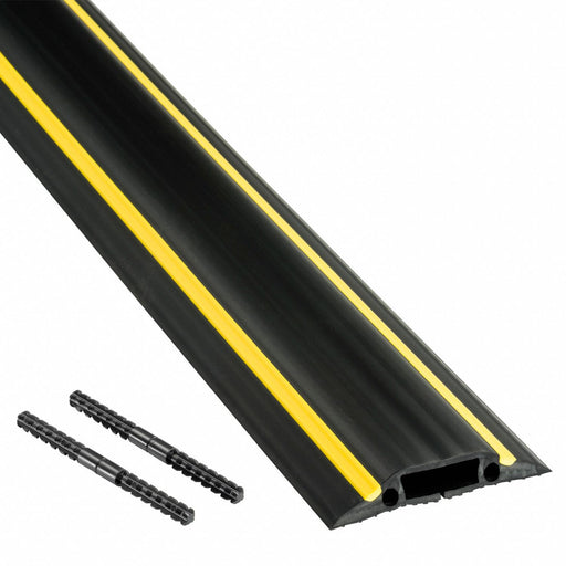 D-Line US/FC83H Cable Protector, 1 Channels, 3/8 in Max Cable Dia, 3 1/4 in Overall Wd, 9/16 in Overall Ht, 72 in Lg