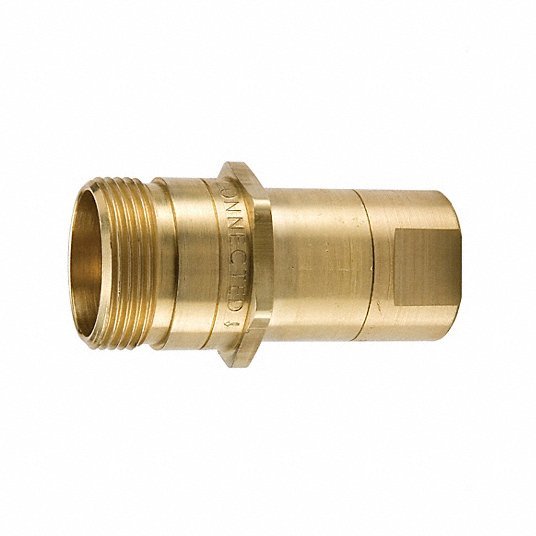 Parker 6105-12 Nipple 3/4 in Coupling Size, 3/4"-14 Thread Size, 105.991 lpm Max Flow Rate, Brass