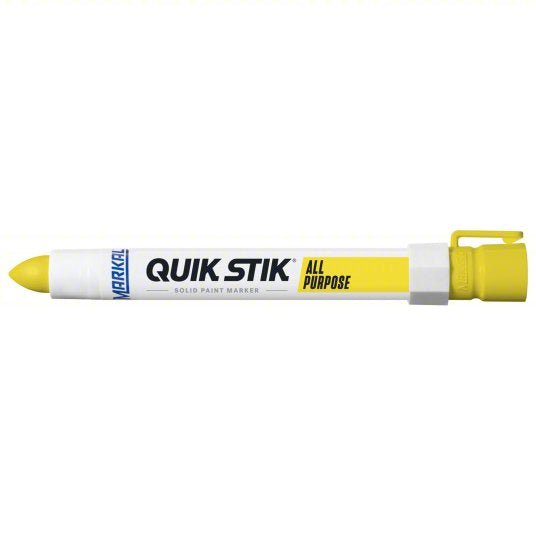 Markal 61053 Paint Crayon Oily Surfaces/Rough Surfaces, 13 mm Tip Wd, Yellow