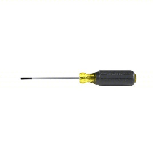 Klein 612-4 General Purpose Slotted Screwdriver 1/8 in Tip Size, 7 3/4 in Overall Lg, 4 in Shank Lg