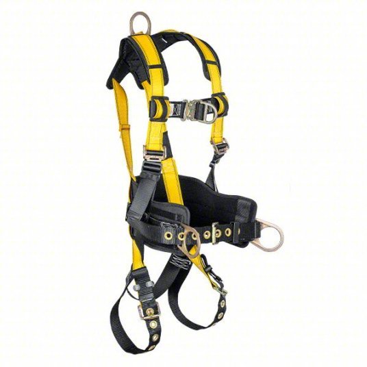 Redwood RW61DD45 Full Body Harness Vest, Quick-Connect / Tongue Buckles, L, 420 lb Capacity