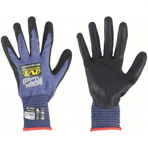 Mechanix S2EC-03-011 Knit Gloves: 2XL (11), ANSI Cut Level A7, Palm, Dipped, HPPE (18 ga), Smooth, 1 PR