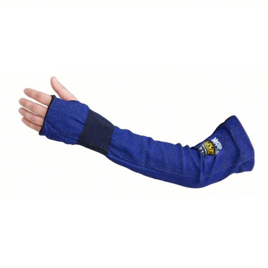 Mechanix SS2E-03 Cut-Resistant Sleeves ANSI/ISEA Cut Level A7, HPPE (18 ga), Blue, Knit Cuff, 1 PR